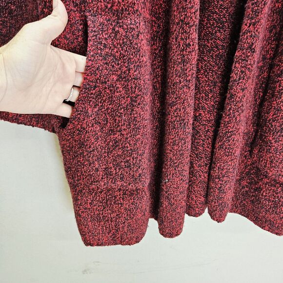 Pure Jill Womens Red Speckled Cardigan Midi Wool Blend Open Front Medium  J.... - Picture 3 of 7